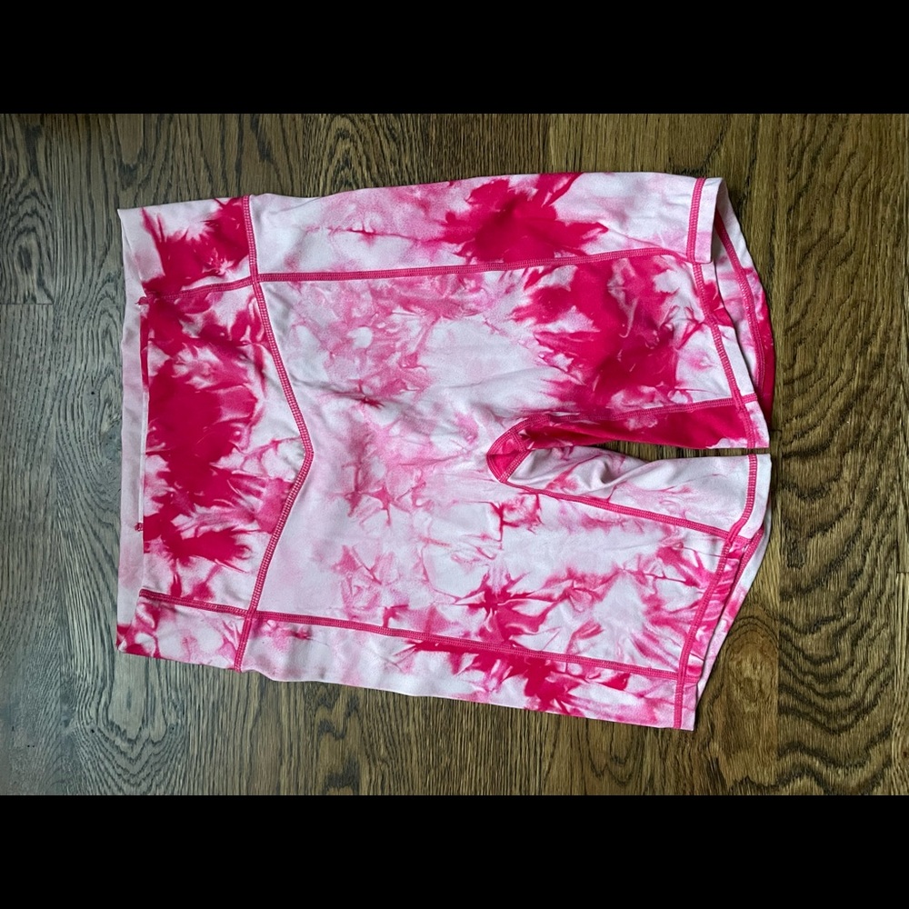 BALANCE ATHLETICA pink tie dye shorts